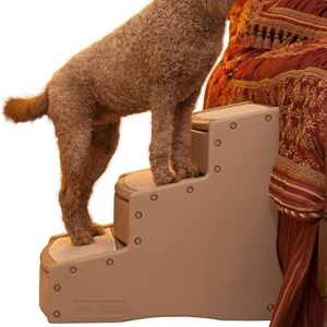 Pet Gear Easy Step III Extra Wide Cat & Dog Stairs, Tan